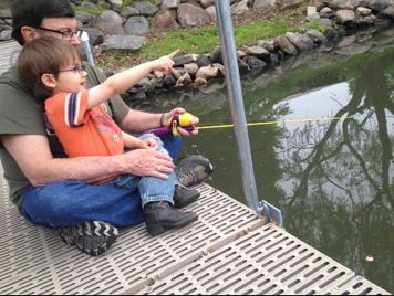 Kids Fishing On Lake Panorama