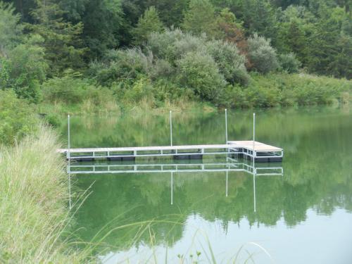 The new dock is situated in an excellent location for bass, crappie, and bluegill fishing. Right off the dock!